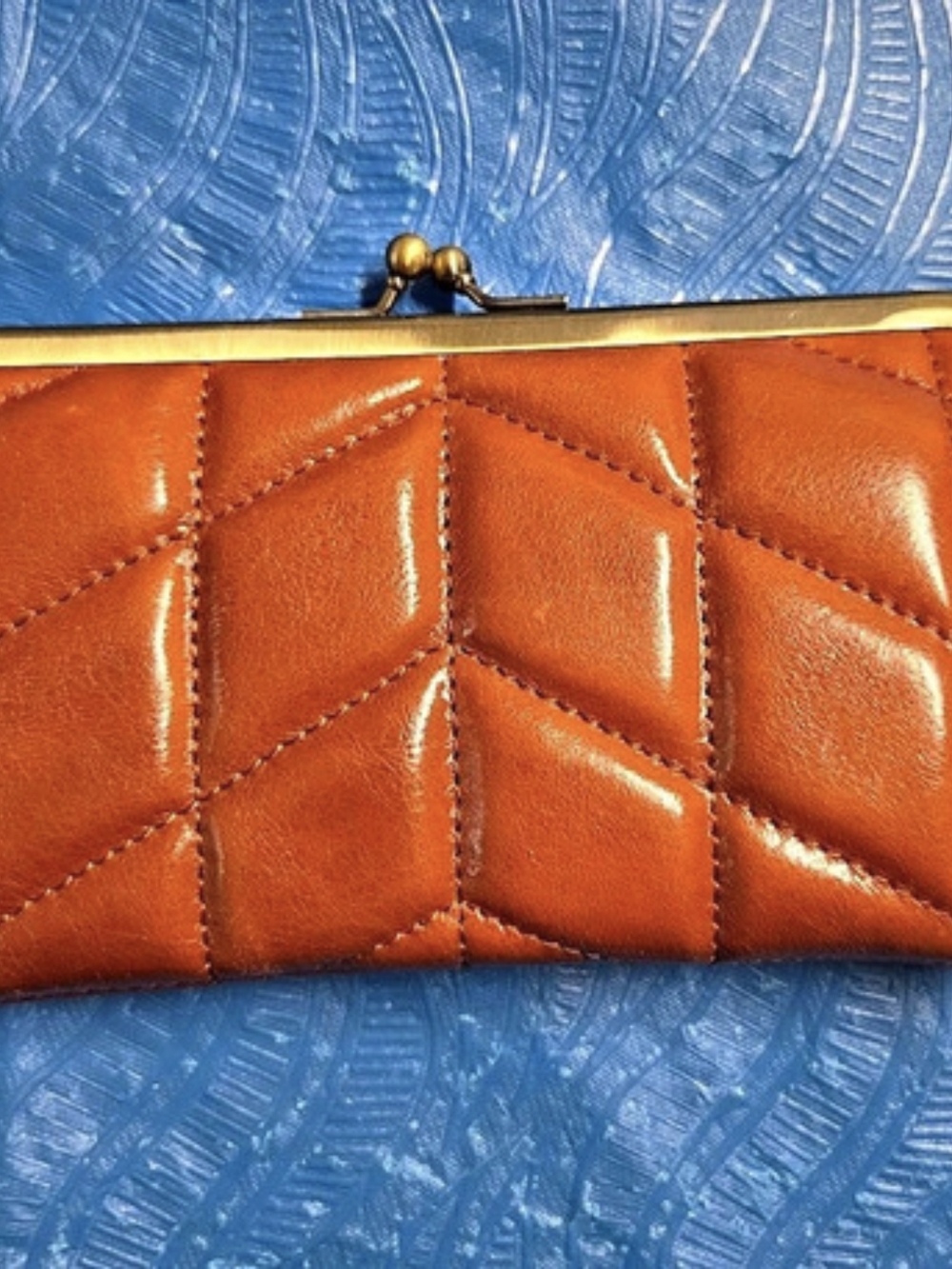 Patricia Nash Everly Quilted Leather Frame Wallet - Brown